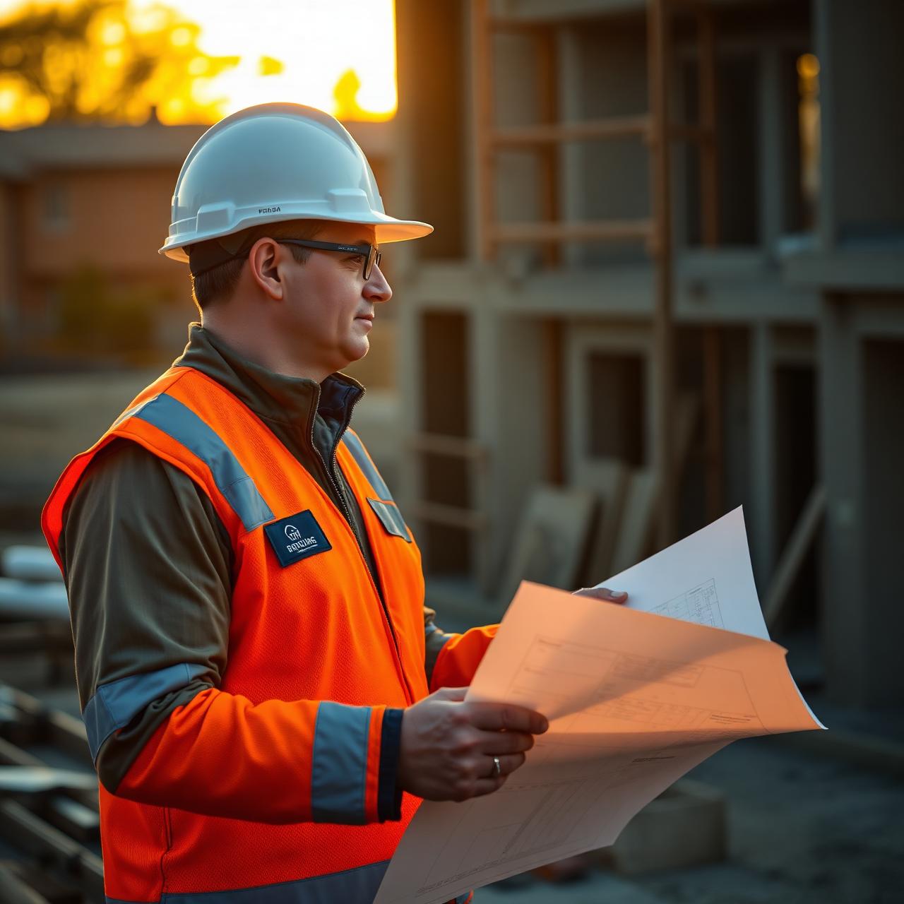 Jack on site reviewing project plans