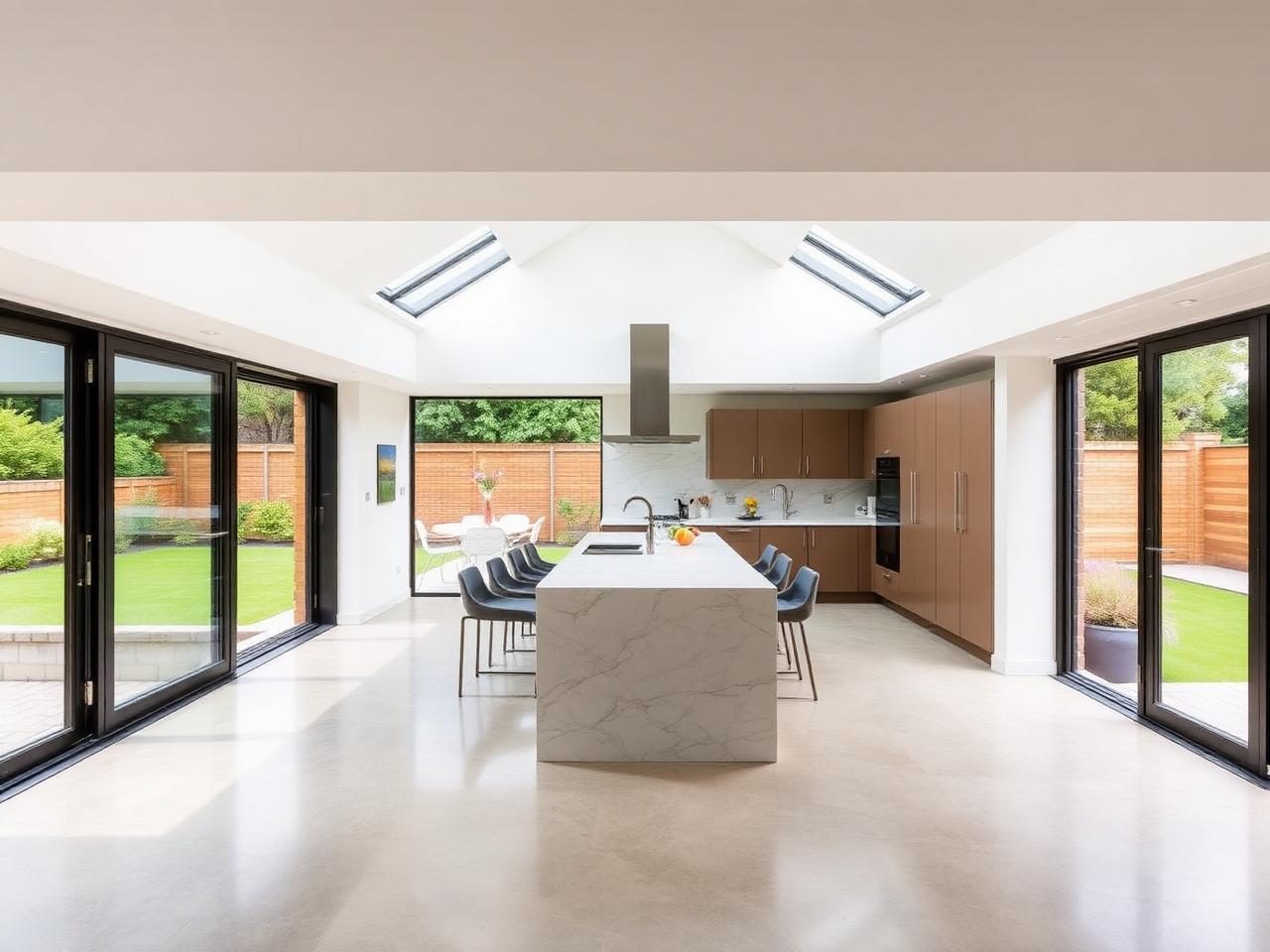 Open-plan kitchen extension