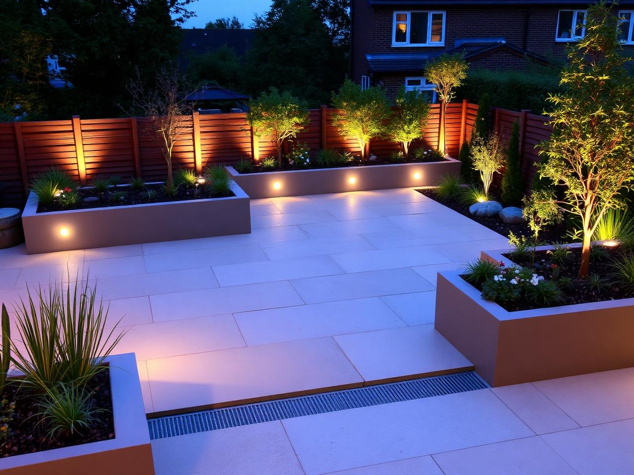 Modern garden landscaping